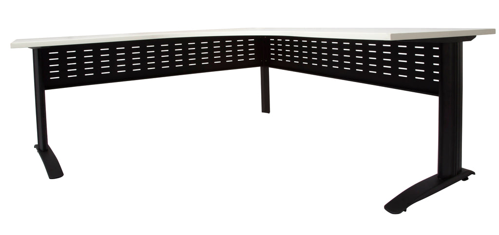Rapidline Rapid Span Corner Workstation 1800 x 1800 x 700mm Natural White / Precious Silver