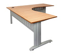 Rapidline Rapid Span Corner Workstation 1800 x 1500 x 700mm Beech / Precious Silver
