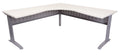 Rapidline Rapid Span Corner Workstation 1800 x 1800 x 700mm Natural White / Precious Silver