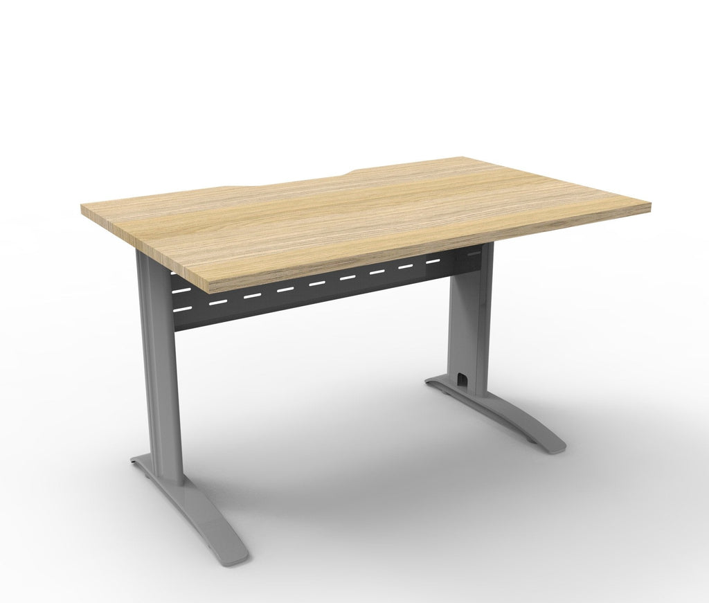 Rapidline Deluxe Rapid Span Open Workstation 1800 x 750mm Natural Oak / Precious Silver