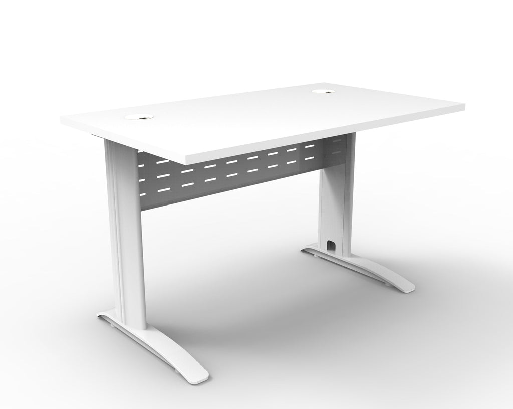 Rapidline Deluxe Rapid Span Open Workstation 1200 x 750mm Natural White / White Satin