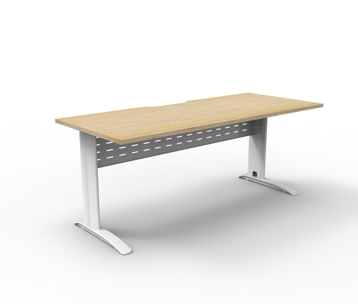 Rapidline Deluxe Rapid Span Open Workstation 1200 x 750mm Natural Oak / White Satin