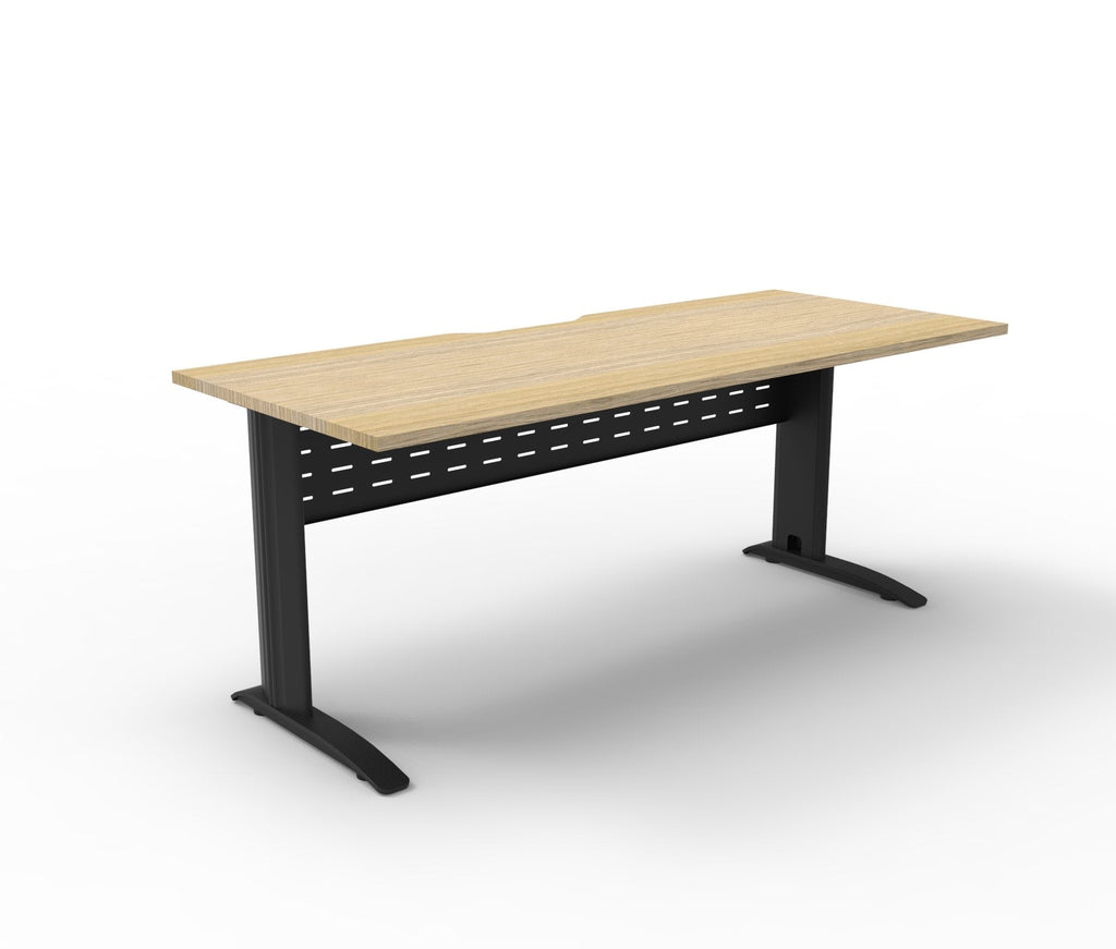 Rapidline Deluxe Rapid Span Open Workstation 1800 x 750mm Natural Oak / Black Satin