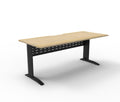 Rapidline Deluxe Rapid Span Open Workstation 1800 x 750mm Natural Oak / Black Satin