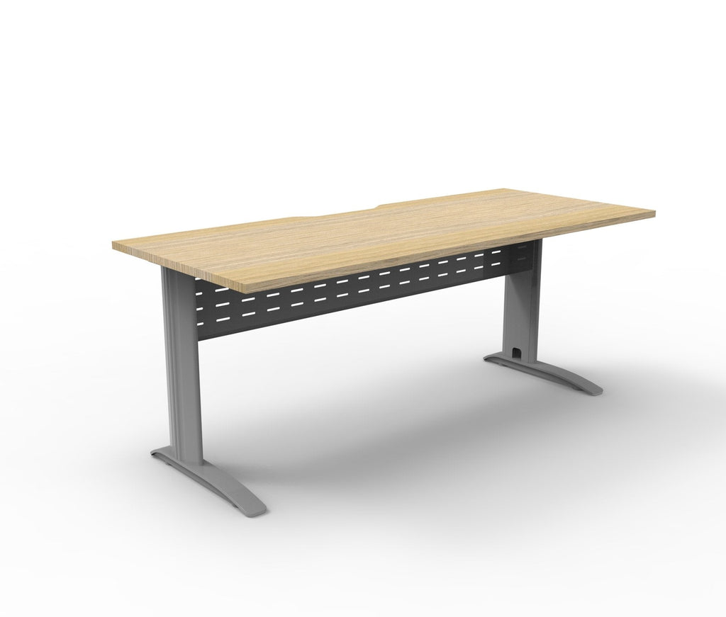 Rapidline Deluxe Rapid Span Open Workstation 1500 x 750mm Natural Oak / Precious Silver