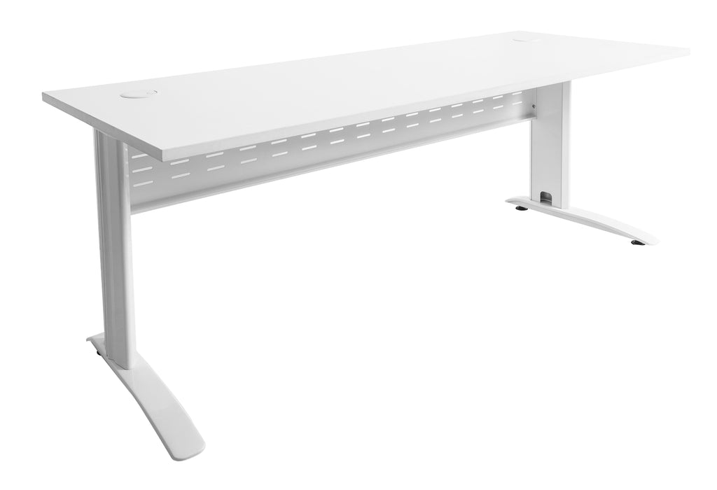 Rapidline Deluxe Rapid Span Open Workstation 1800 x 750mm Natural White / White Satin