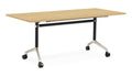 Rapidline Typhoon Flip Top Table 2100 x 750mm Natural Oak / Black Aluminium