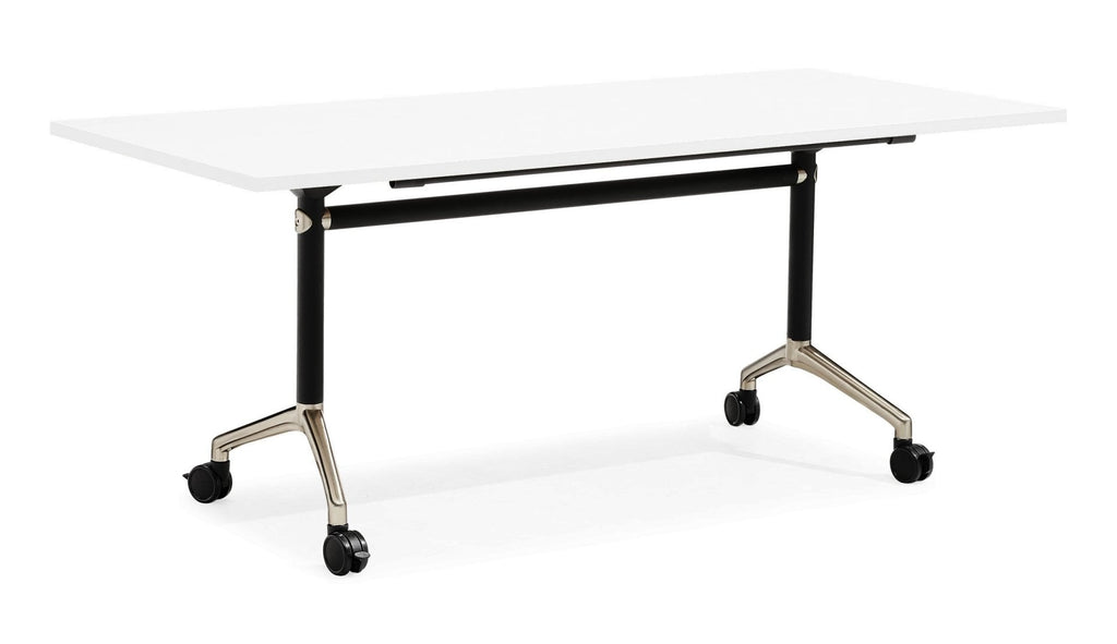 Rapidline Typhoon Flip Top Table 1200 x 600mm Natural White / Black