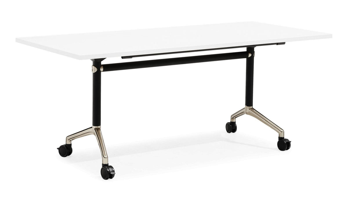 Rapidline Typhoon Flip Top Table 1200 x 600mm Natural White / Black