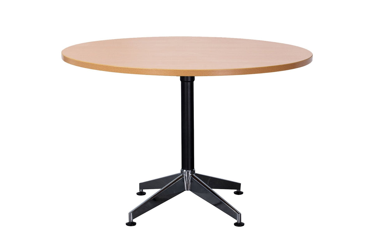 Rapidline Typhoon 4 Star Round Meeting Table 900mm Diameter Beech / Black