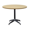 Rapidline Typhoon 4 Star Round Meeting Table 1200mm Diameter Natural Oak / Black Aluminium