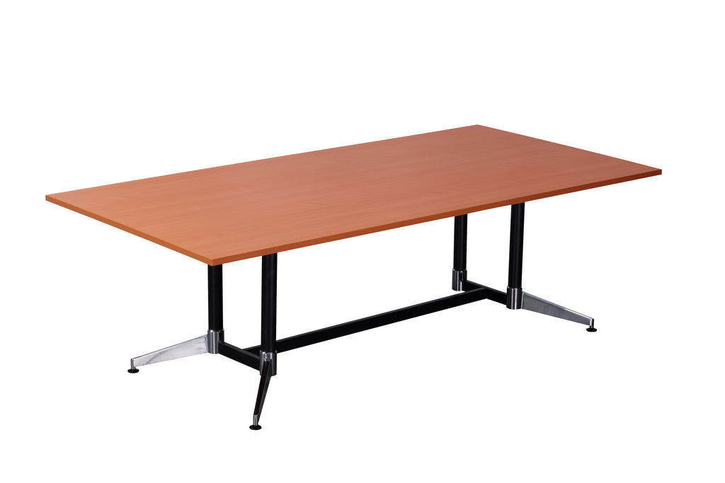 Rapidline Typhoon Meeting and Boardroom Table 1800 x 900mm Cherry / Black