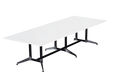 Rapidline Typhoon Meeting and Boardroom Table 4000 x 1200mm Natural White / Black Aluminium