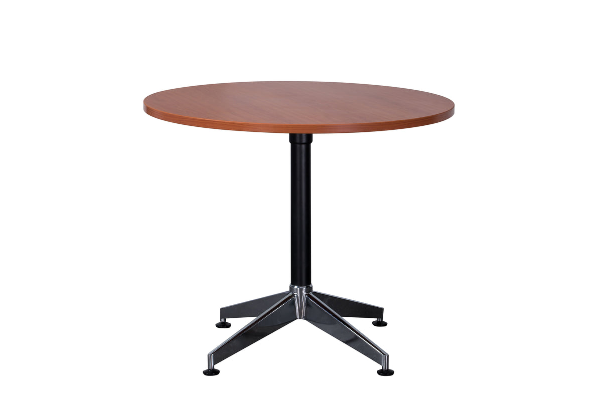 Rapidline Typhoon 4 Star Round Meeting Table 1200mm Diameter Cherry / Black