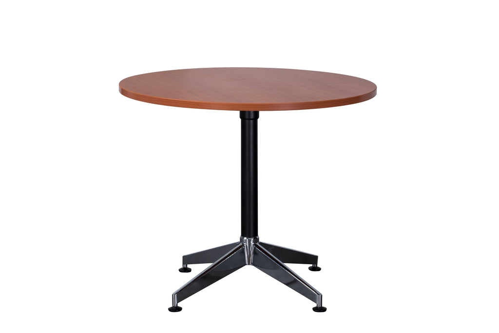 Rapidline Typhoon 4 Star Round Meeting Table 900mm Diameter Cherry / Black Aluminium
