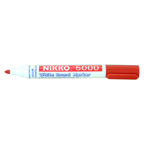 Nikko 5000 Dry Erase Whiteboard Marker Red Box of 12