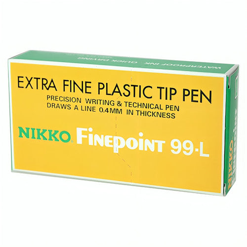 Nikko Finepoint 99-L Pen 0.4mm Blue Box of 12