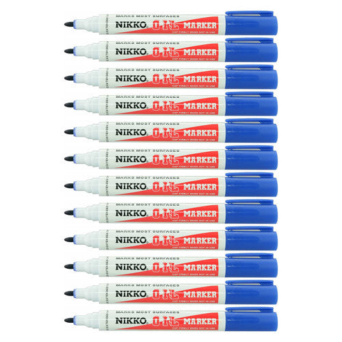 Nikko Permanent Oil Marker Bullet Tip Blue