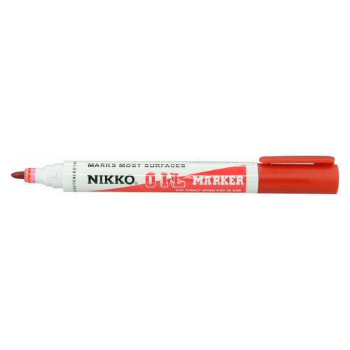 Nikko Permanent Oil Marker Bullet Tip Red Box of 12