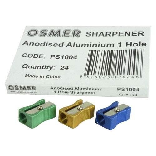 Osmer Sharpener 1 Hole Aluminium Metal Assorted