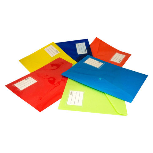 Osmer Document Wallet A4 Name Pocket Purple Pack of 12