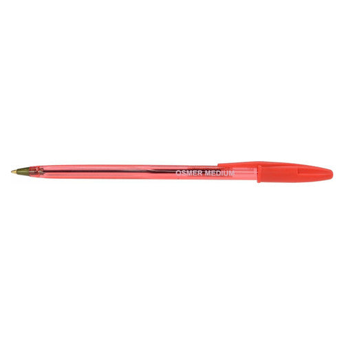 Osmer Economy Ballpoint Pen Medium Red Box of 12
