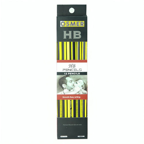 Osmer HB Pencil Hexagonal with Eraser Box of 144