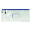Osmer Mesh Case Clear 34 x 15cm Blue Zipper