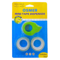 Osmer Mini Tape Dispenser with 2 Extra Tapes 18mm x 12m Hangsell