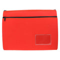 Osmer Neoprene Pencil Case 2 Zip with Name Card 35.5 x 26cm Red Pack of 6