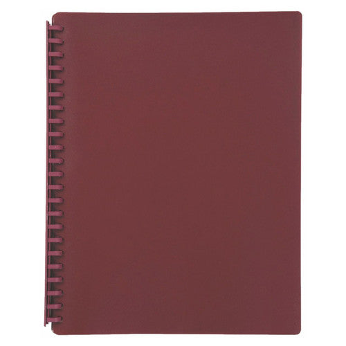 Osmer Display Book Refillable A4 20 Pocket Burgundy Pack of 24