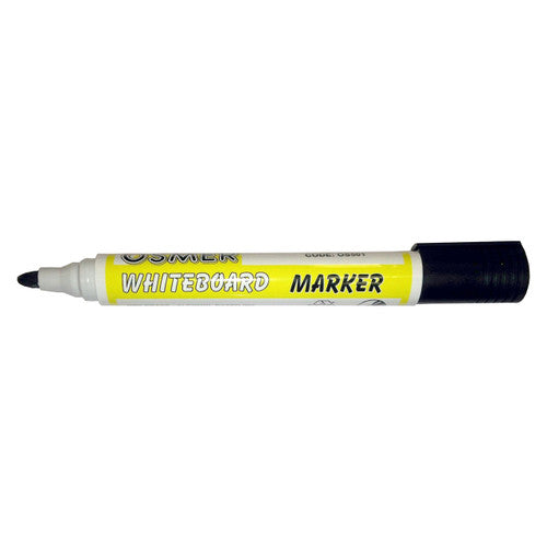 Osmer Whiteboard Marker Bullet Tip Black Box of 144