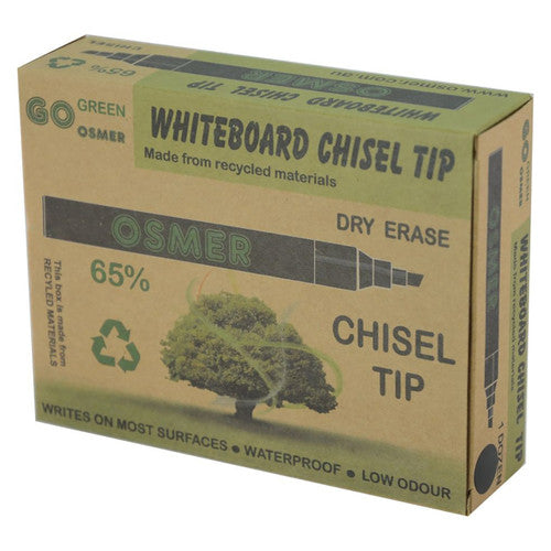 Osmer Whiteboard Marker Chisel Tip Black