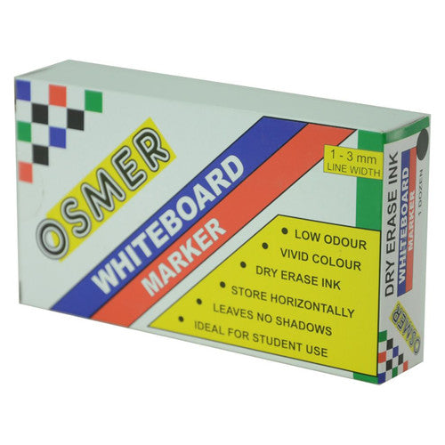 Osmer Whiteboard Marker Fine Bullet Tip Black