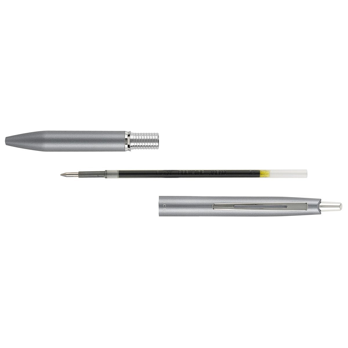 PILOT Acro 1000 Retractable Ballpoint Extra Fine Metallic Grey Barrel Silver Accent Black Ink