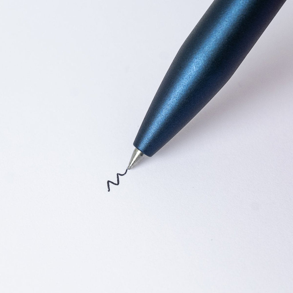 PILOT Acro 1000 Retractable Ballpoint Extra Fine Navy Barrel Silver Accent Black Ink