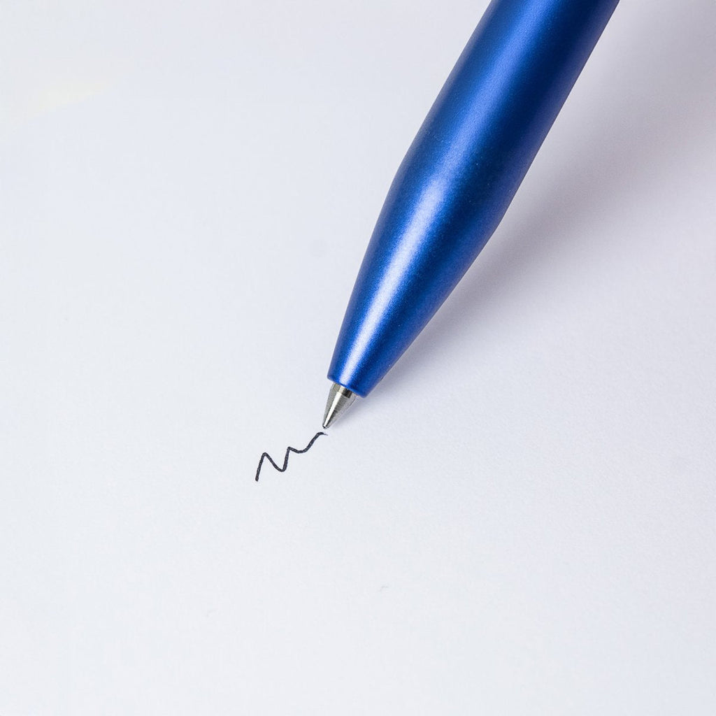 PILOT Acro 1000 Retractable Ballpoint Fine Metallic Blue Barrel Silver Accent Black Ink