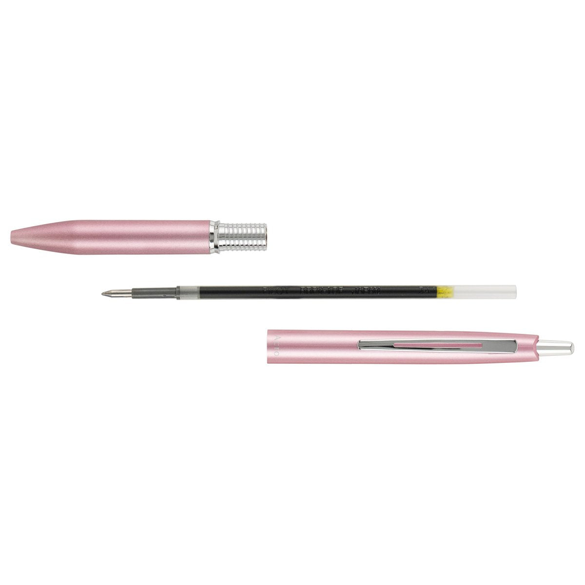PILOT Acro 1000 Retractable Ballpoint Fine Metallic Pink Barrel Silver Accent Black Ink
