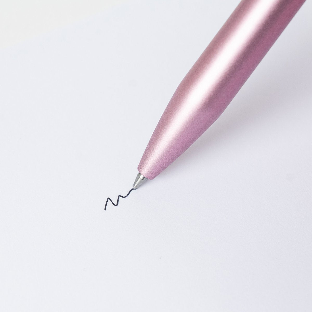 PILOT Acro 1000 Retractable Ballpoint Fine Metallic Pink Barrel Silver Accent Black Ink