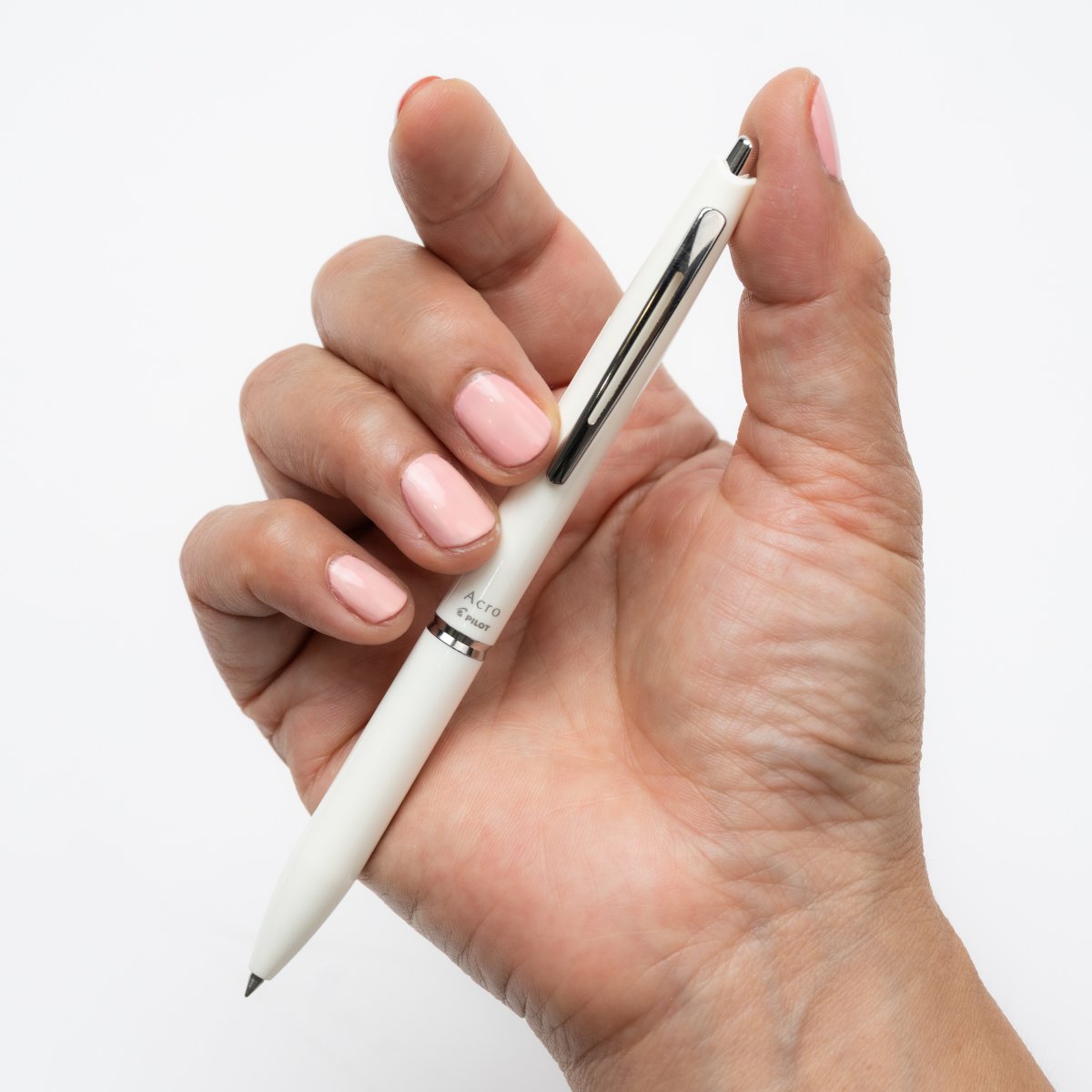 PILOT Acro 300 Hybrid Ballpoint Pen Extra Fine White Barrel Black Ink Box of 10