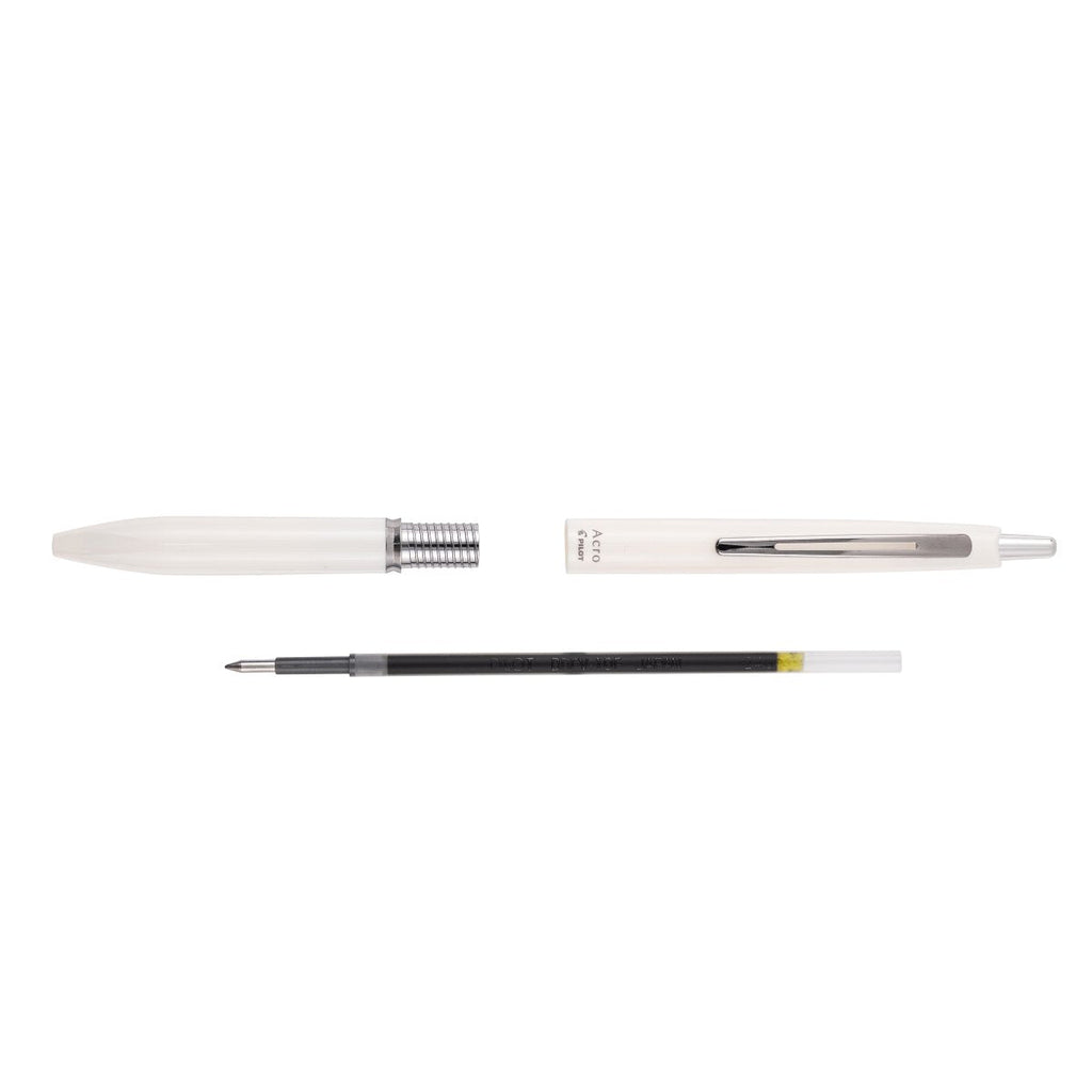 PILOT Acro 300 Hybrid Ballpoint Pen Extra Fine White Barrel Black Ink Box of 10