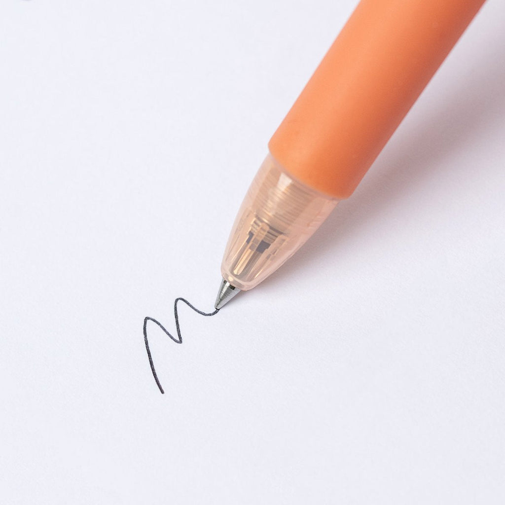PILOT Acroball 150 Hybrid Retractable Ballpoint Extra Fine Coral Orange Barrel Black Ink Box of 10