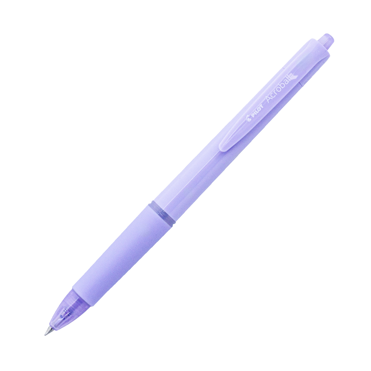 PILOT Acroball 150 Hybrid Retractable Ballpoint Extra Fine Purple Barrel Black Ink Box of 10