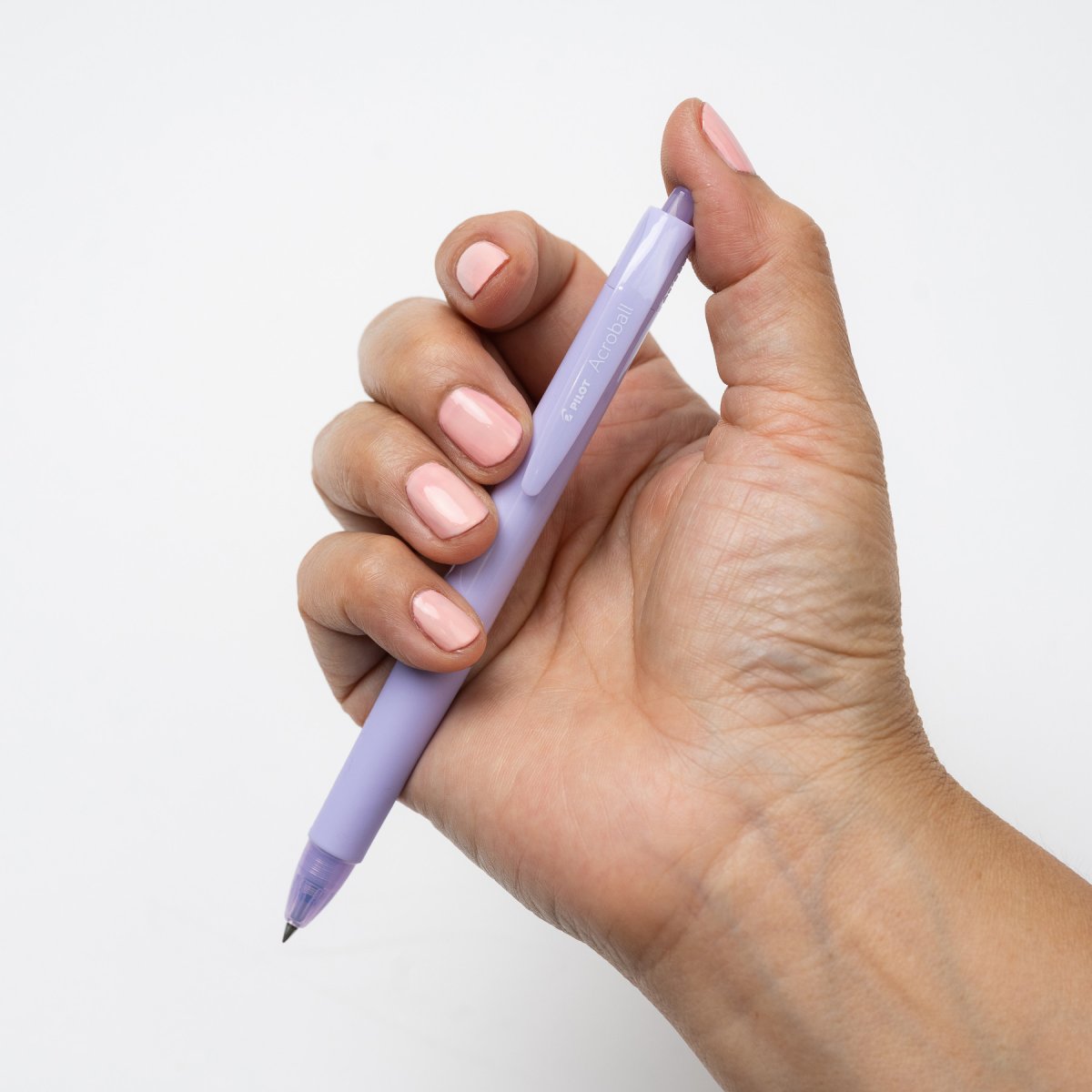 PILOT Acroball 150 Hybrid Retractable Ballpoint Extra Fine Purple Barrel Black Ink Box of 10