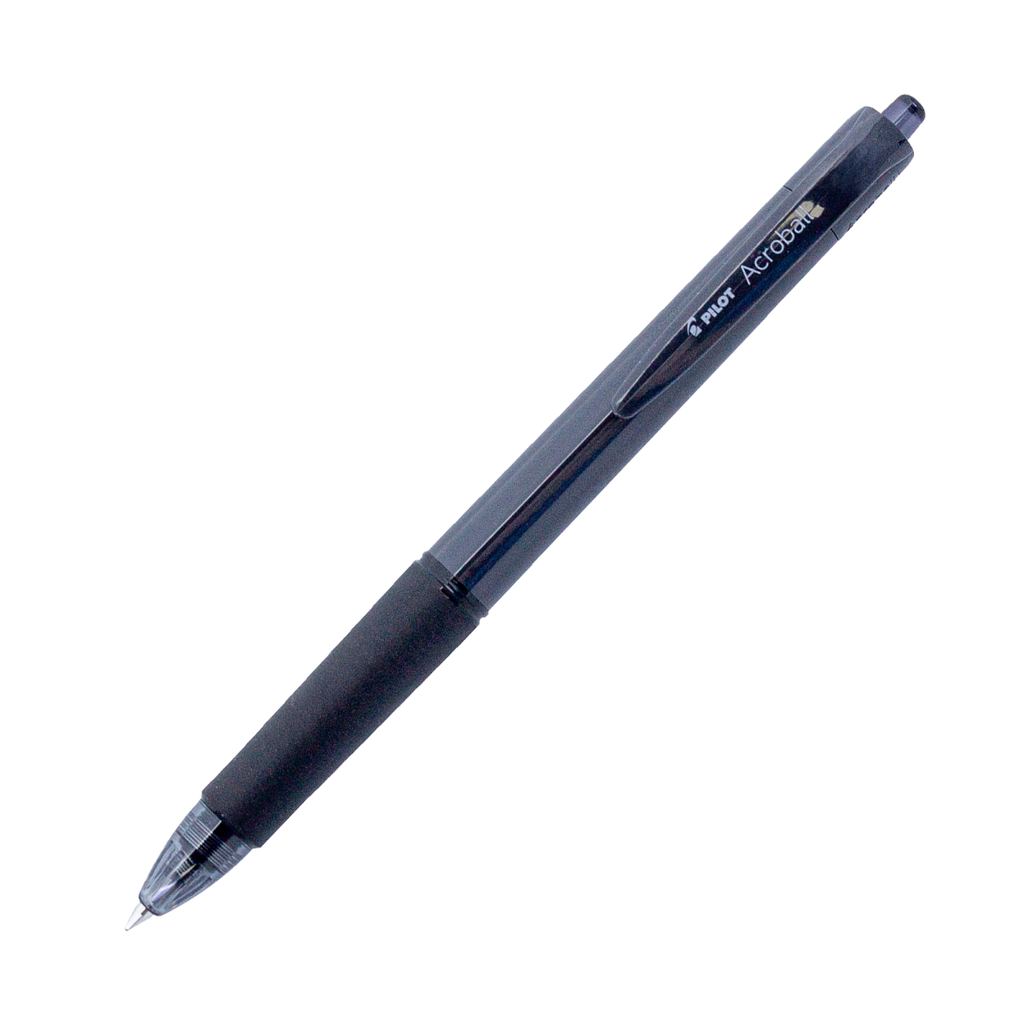 PILOT Acroball 150 Hybrid Retractable Ballpoint Fine Black Barrel Black Ink Box of 10