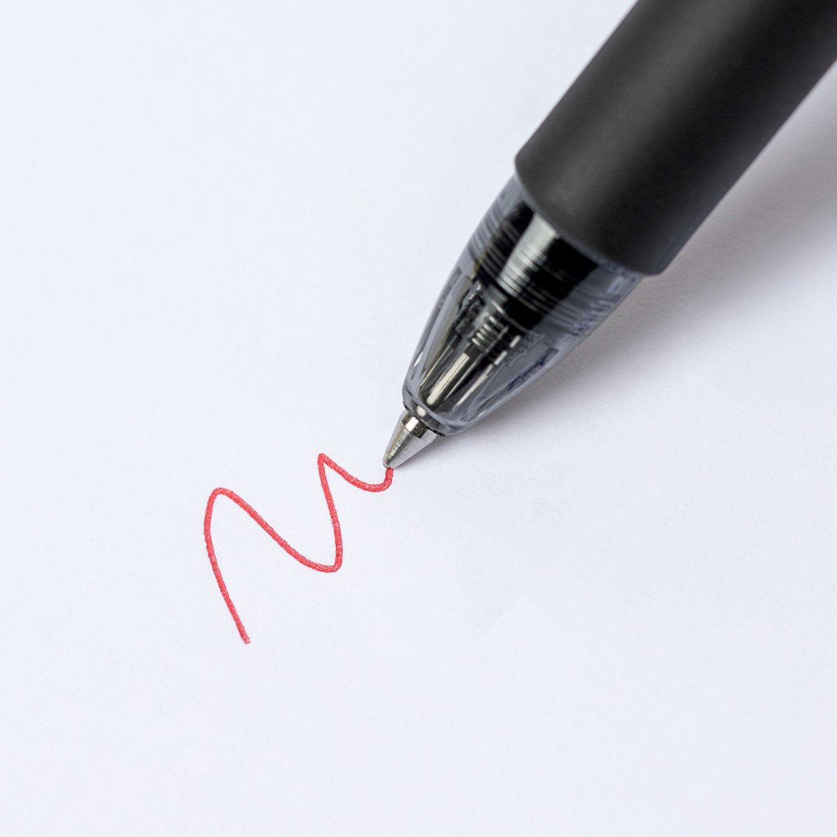 PILOT Acroball 150 Hybrid Retractable Ballpoint Fine Black Barrel Red Ink Box of 10