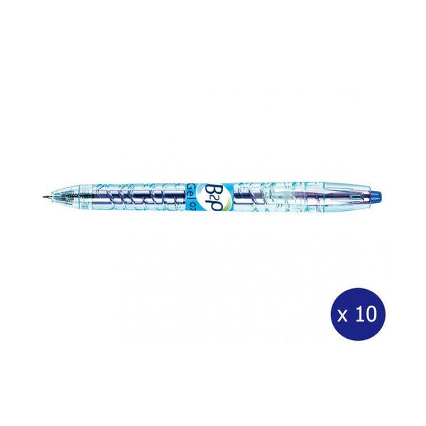 Pilot BegreeN B2P Retractable Rollerball Gel Pen Fine Blue Box of 10