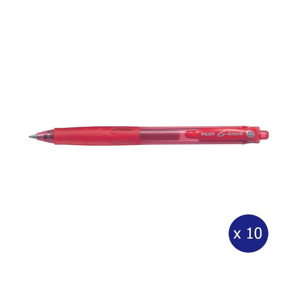 Pilot BegreeN G-Knock Retractable Gel Pen 0.7mm Red Box of 10