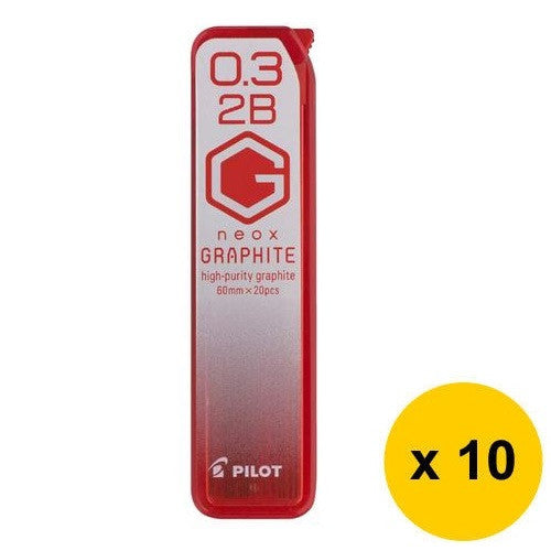 Pilot BegreeN G Neox Graphite Lead Refill 2B 0.3mm 20's Pack of 10