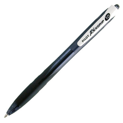 Pilot BegreeN Rexgrip Retractable Ballpoint Pen Medium Black Box of 10